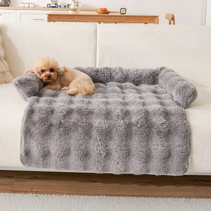 Plush Raised-Edge Pet Bed