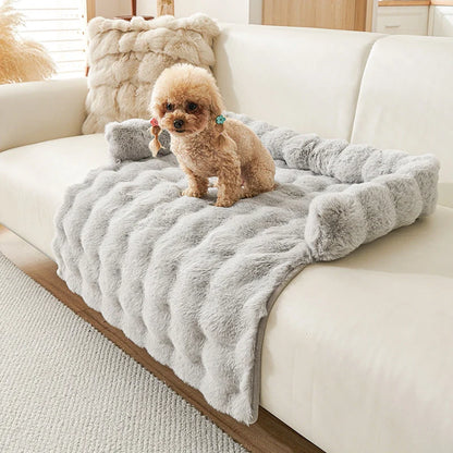 Plush Raised-Edge Pet Bed