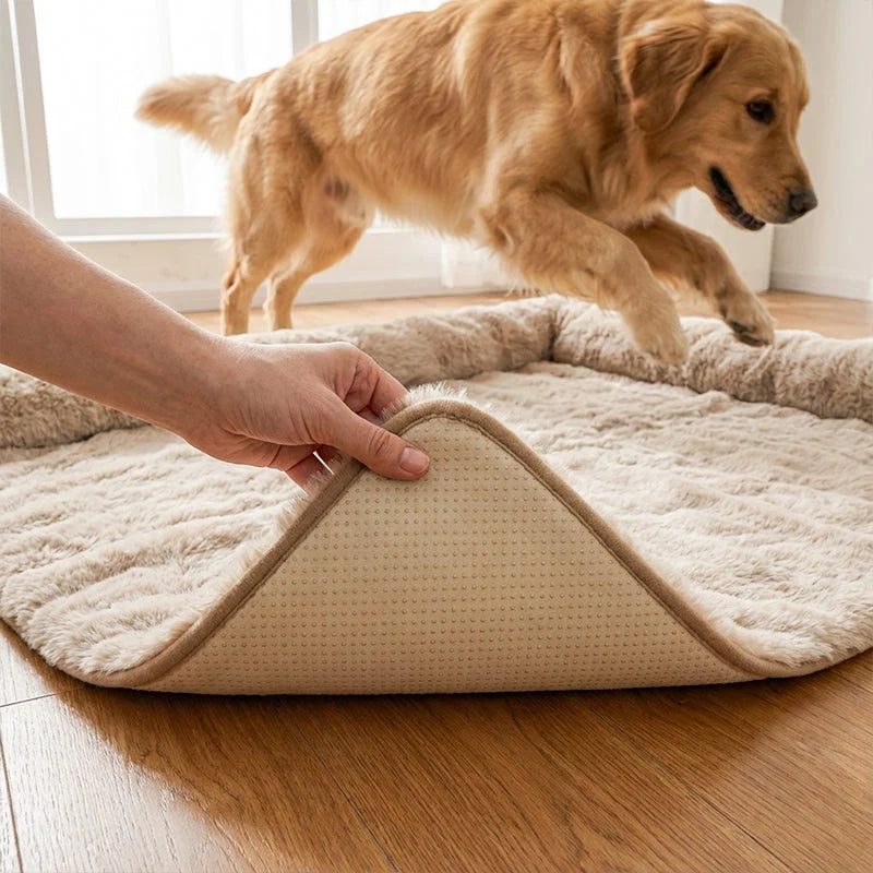 Plush Raised-Edge Pet Bed