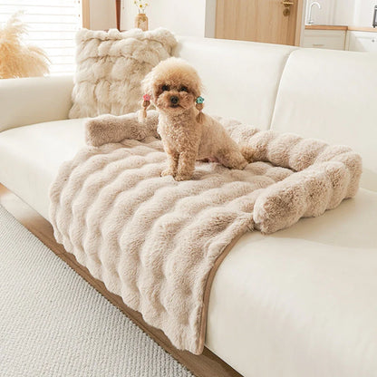 Plush Raised-Edge Pet Bed