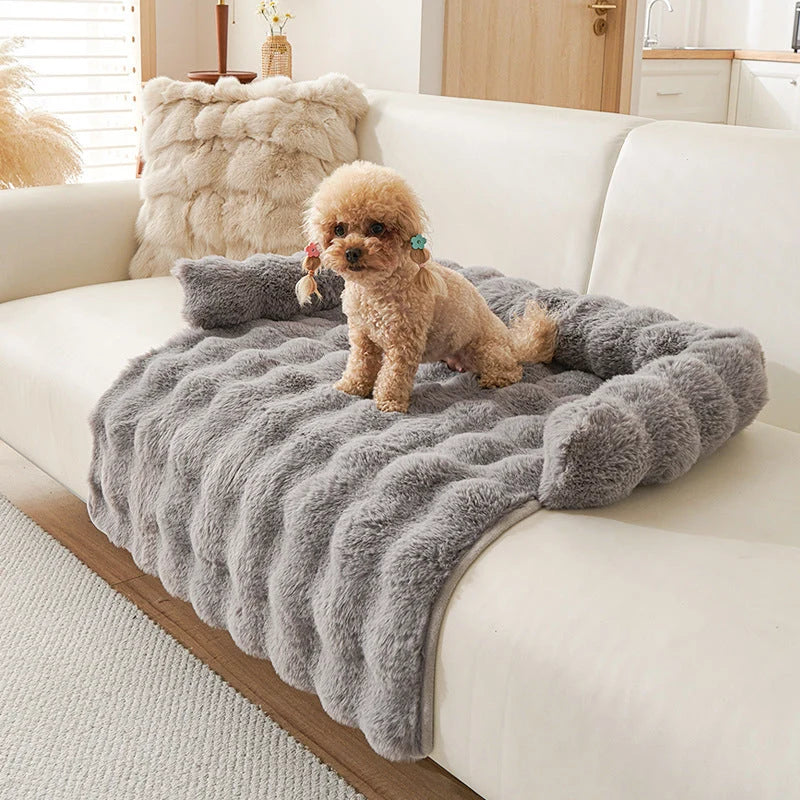 Plush Raised-Edge Pet Bed