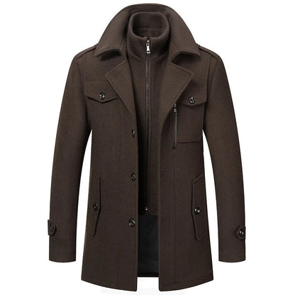 Men's Classic Tweed-Look Business Coat