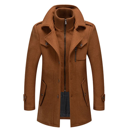Men's Classic Tweed-Look Business Coat