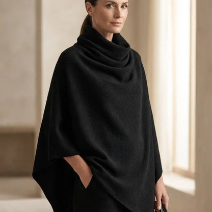 Women's Cowl Neck Cape & Wide Leg Trouser Set