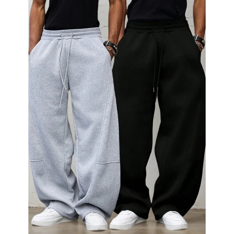 Unisex Wide Leg Straight Joggers