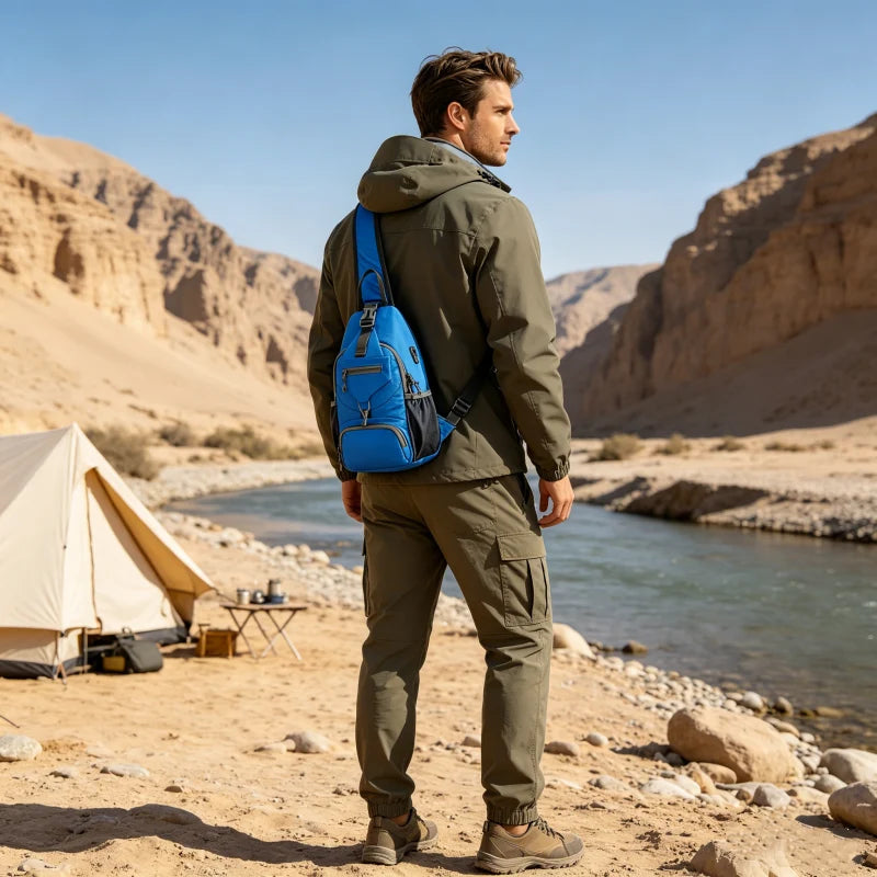 Men's Multi-Pocket Outdoor Sling Bag