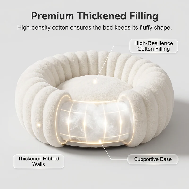 Round Plush Pet Bed
