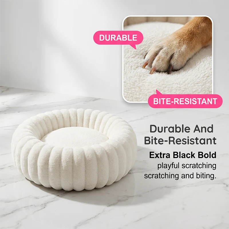 Round Plush Pet Bed