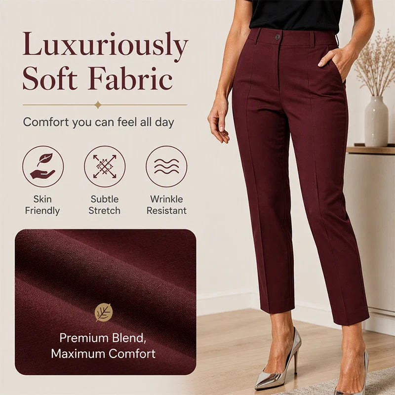 Women's Button Detail Cropped Trousers