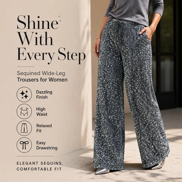Women's Elastic Waist Straight-Leg Trousers