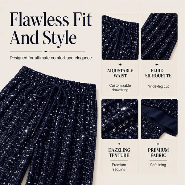 Women's Elastic Waist Straight-Leg Trousers