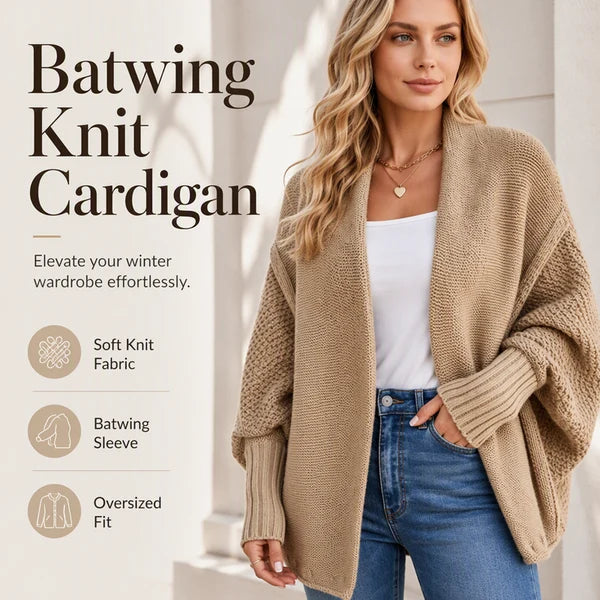 Women's Oversized Batwing Knit Cardigan