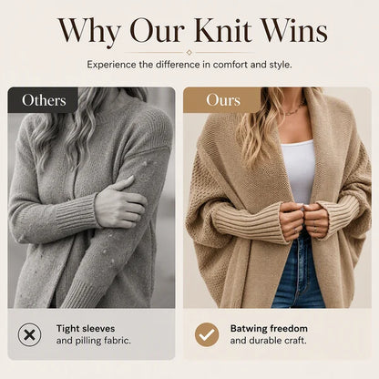 Women's Oversized Batwing Knit Cardigan