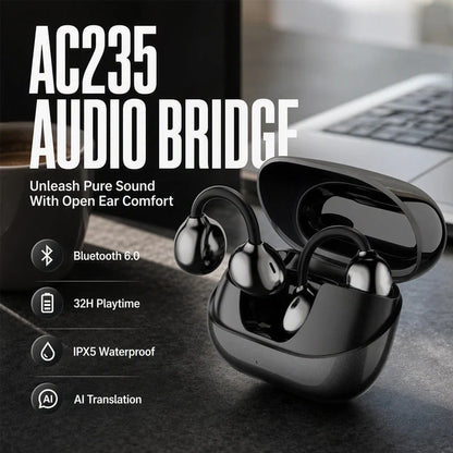 Open Ear Wireless Clip On Earbuds