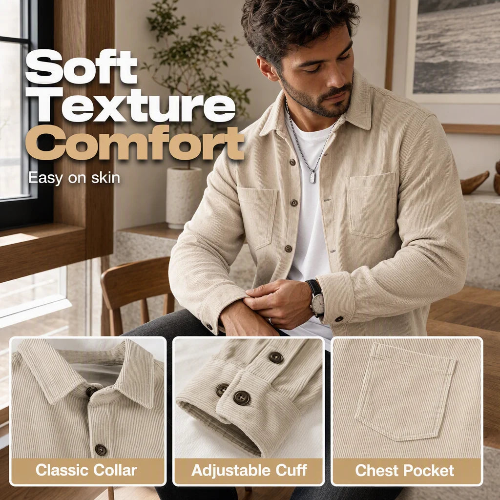 Men's Textured Cord Shirt