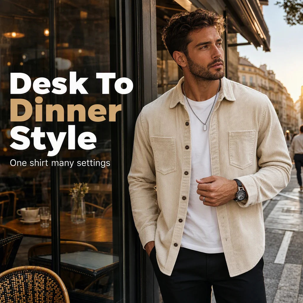 Men's Textured Cord Shirt