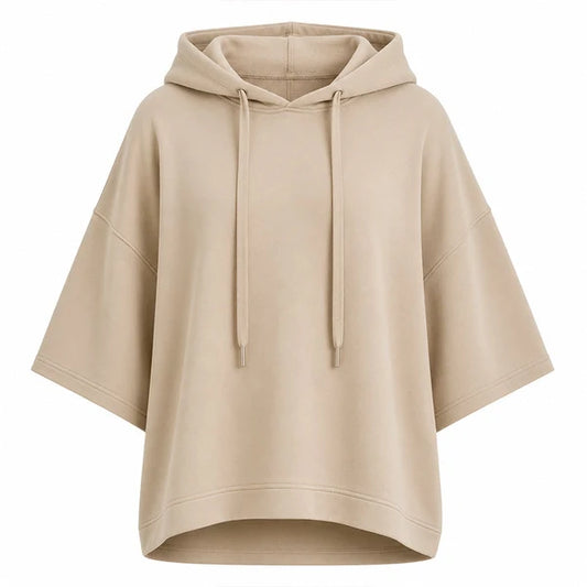 Women's Wide-Sleeve Hooded Top