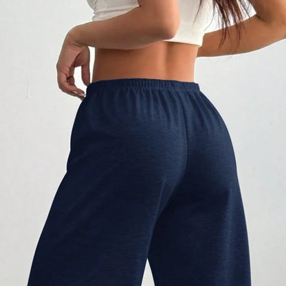 Women's Relaxed Drawstring Wide-Leg Joggers