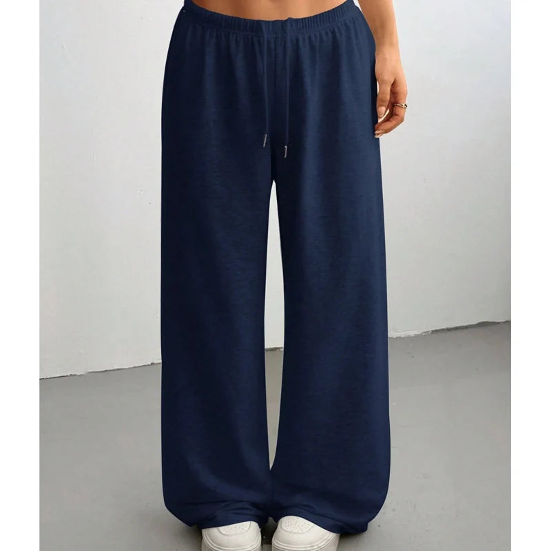 Women's Relaxed Drawstring Wide-Leg Joggers