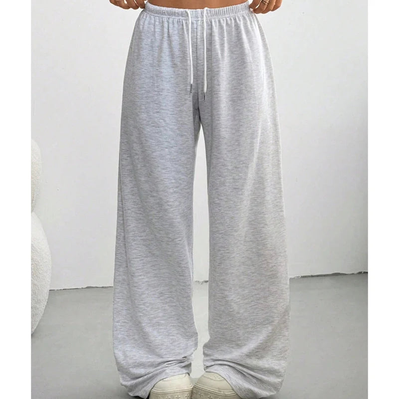 Women's Relaxed Drawstring Wide-Leg Joggers