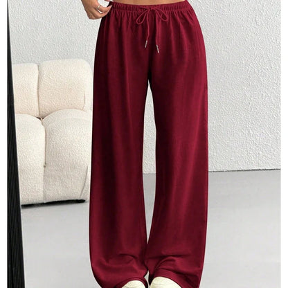 Women's Relaxed Drawstring Wide-Leg Joggers