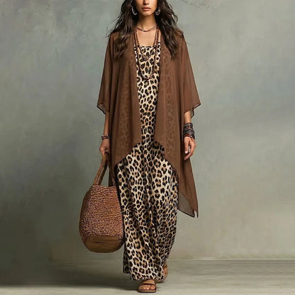 Women's Flowing Maxi Dress & Cover Up Set