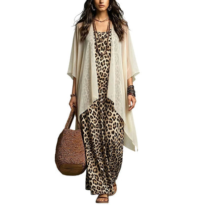 Women's Flowing Maxi Dress & Cover Up Set