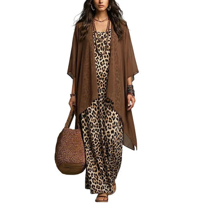 Women's Flowing Maxi Dress & Cover Up Set