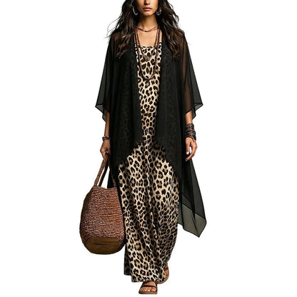 Women's Flowing Maxi Dress & Cover Up Set
