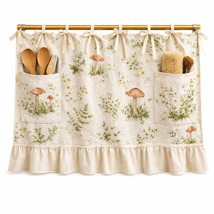 Rustic Kitchen Oven Skirt with Pockets