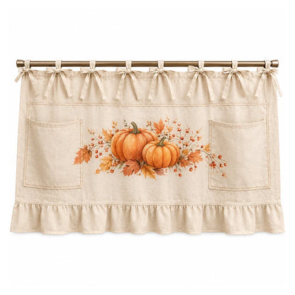 Rustic Kitchen Oven Skirt with Pockets