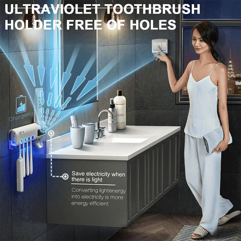Wall-Mounted Toothbrush Storage Station