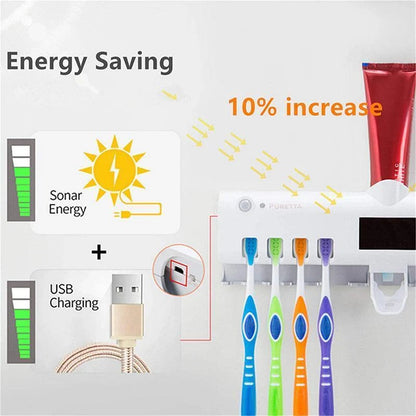 Wall-Mounted Toothbrush Storage Station