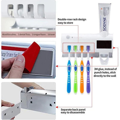 Wall-Mounted Toothbrush Storage Station