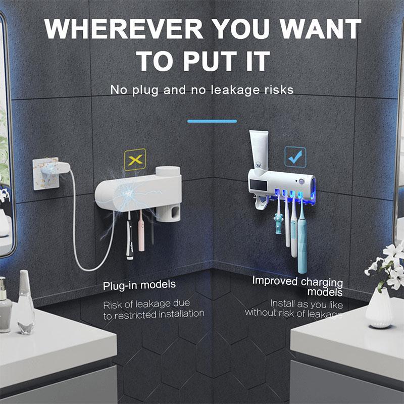 Wall-Mounted Toothbrush Storage Station