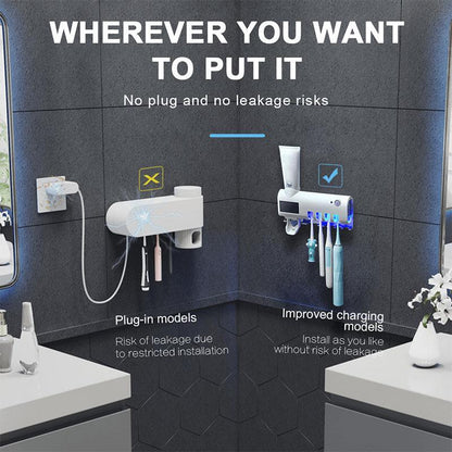 Wall-Mounted Toothbrush Storage Station