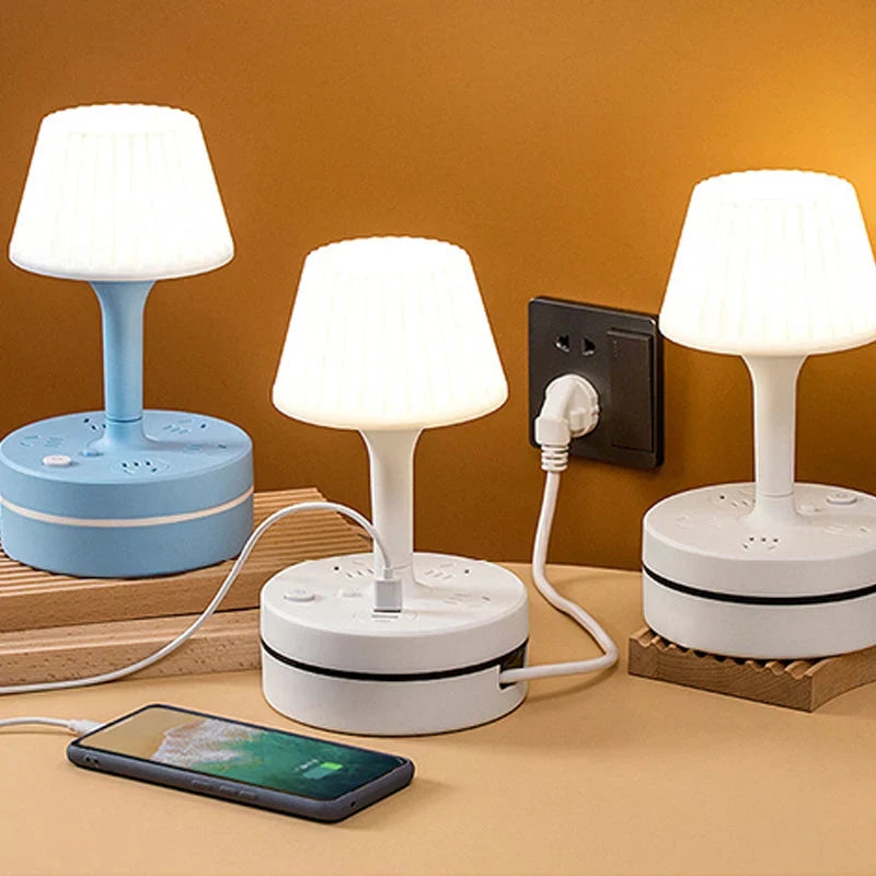 Bedside Lamp with Charging Hub