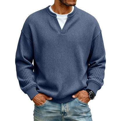 Men's Layered Waffle Long Sleeve Top