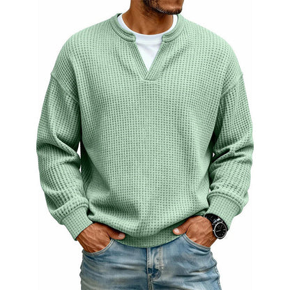 Men's Layered Waffle Long Sleeve Top