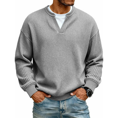 Men's Layered Waffle Long Sleeve Top
