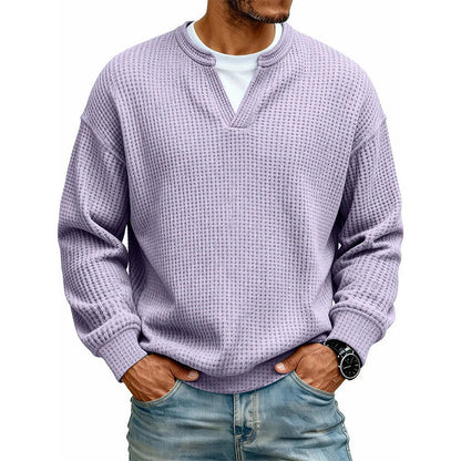 Men's Layered Waffle Long Sleeve Top