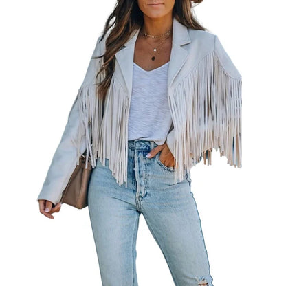 Women's Western Fringe Cropped Jacket