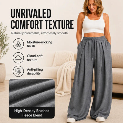 Women's Pleated Wide Leg Casual Trousers