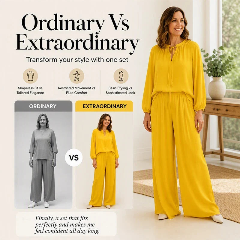 Women's Relaxed Top & Trousers Set