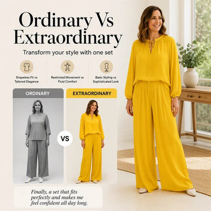 Women's Relaxed Top & Trousers Set