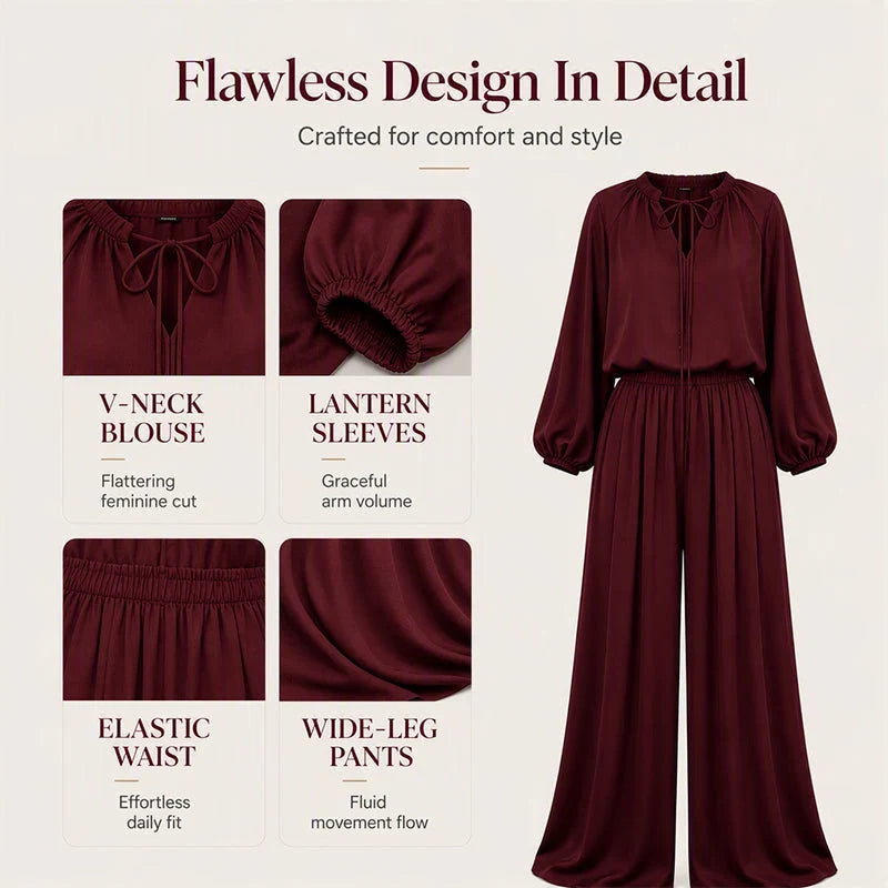 Women's Relaxed Top & Trousers Set