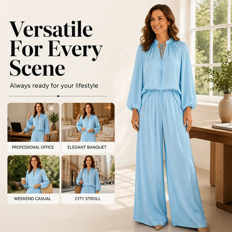 Women's Relaxed Top & Trousers Set