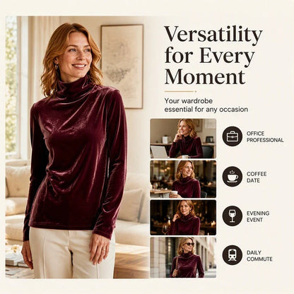 Women's Relaxed Turtleneck Long Sleeve Top