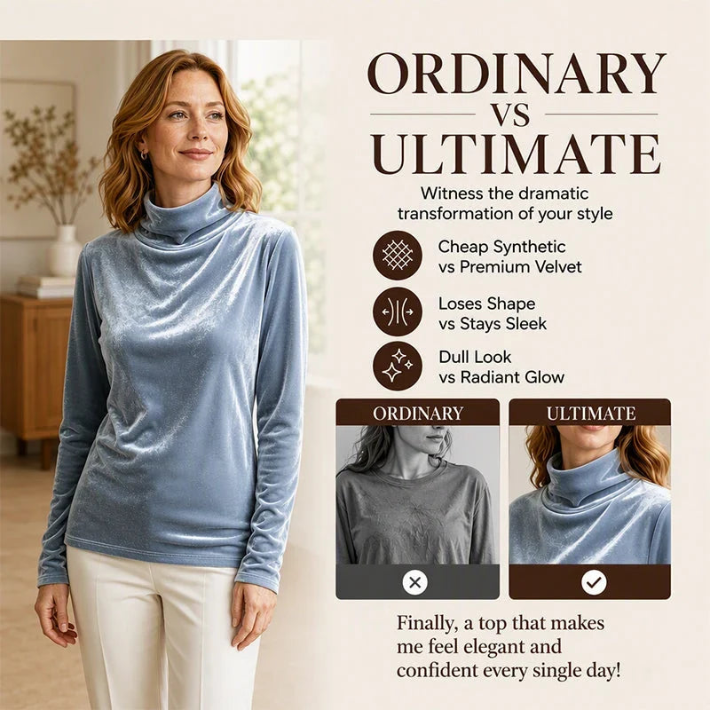 Women's Relaxed Turtleneck Long Sleeve Top
