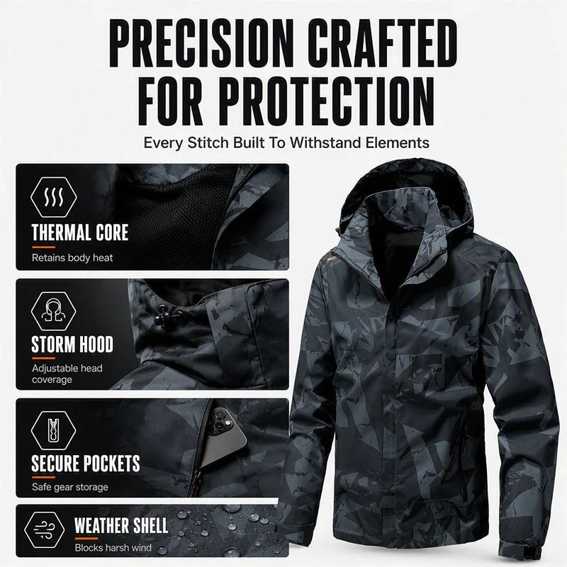 Men's Hooded Camouflage Outdoor Jacket